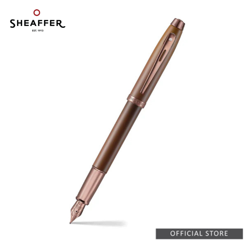 Sheaffer 100 9374 Coffee Edition Matt Brown Fountain Pen + Fragrant Ink 50ml Set