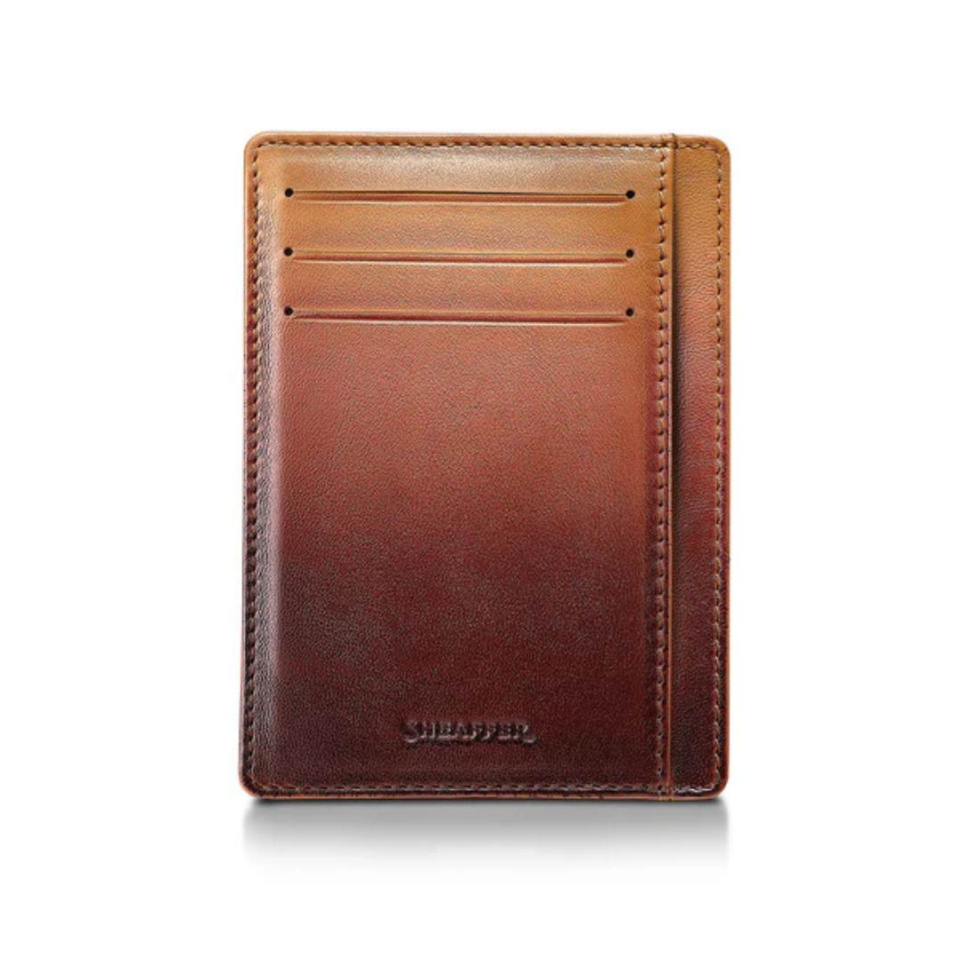 Sheaffer 100 9374 Coffee Edition Matt Brown Rollerball Pen + Credit Card Holder Set