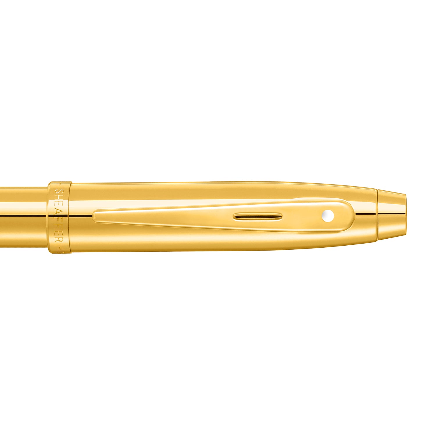 Sheaffer 100 9372 Glossy PVD Gold Fountain Pen With PVD Gold Trim