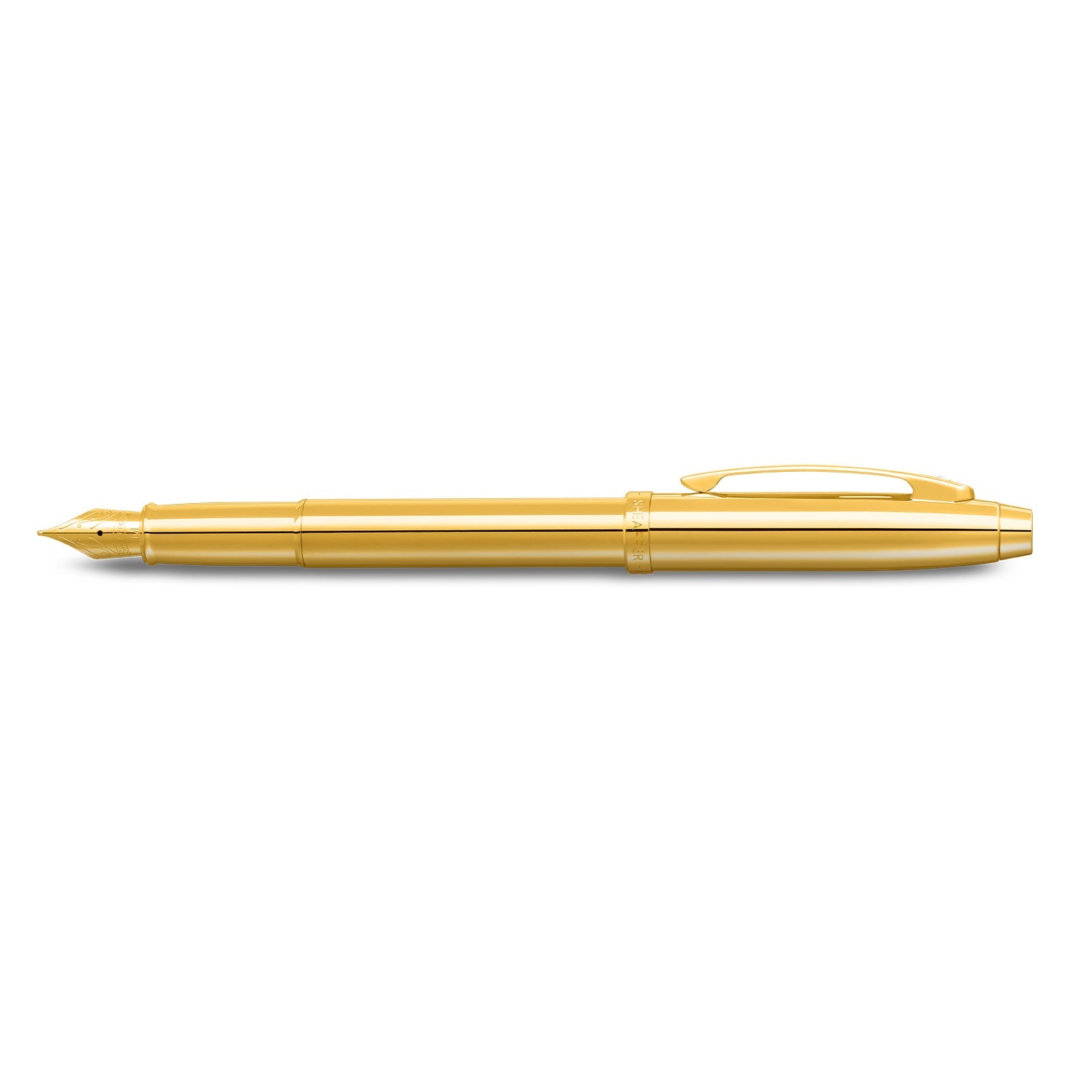 Sheaffer 100 9372 Glossy PVD Gold Fountain Pen With PVD Gold Trim