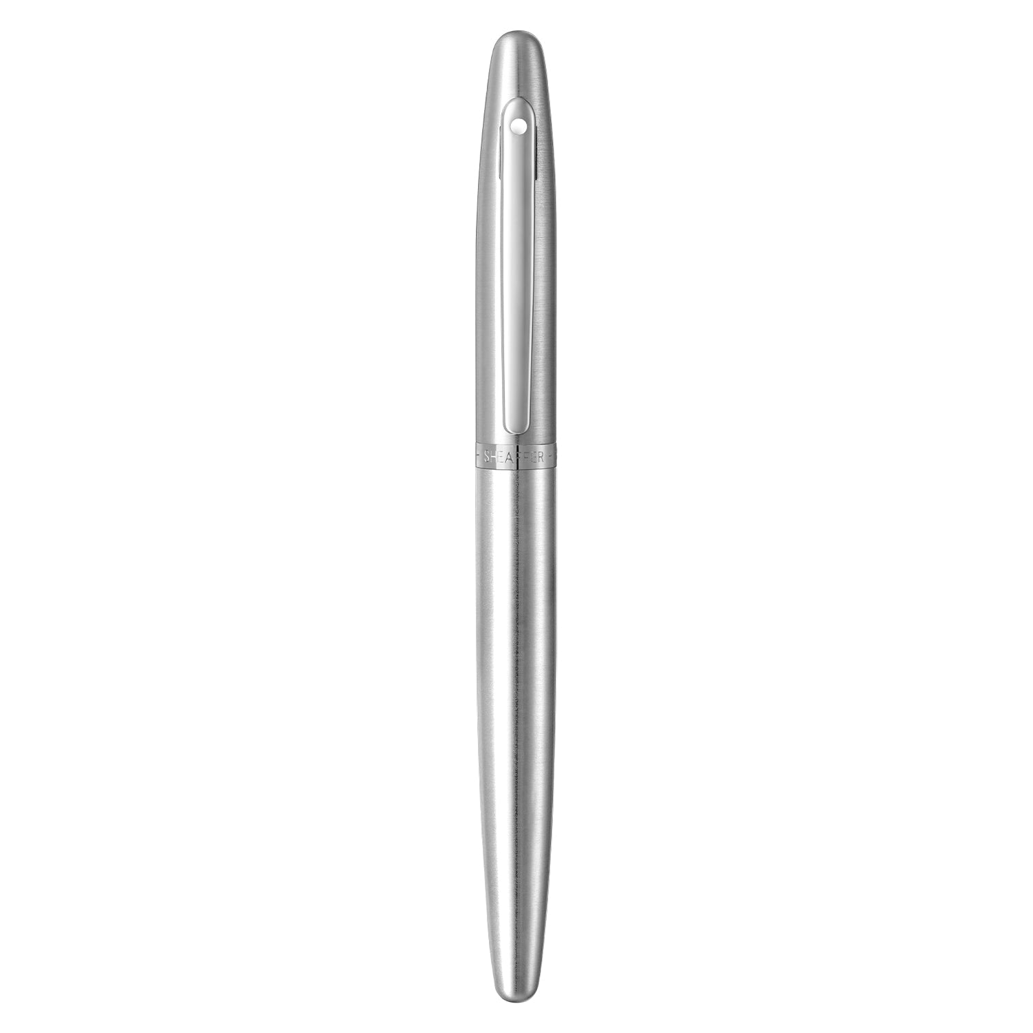 Sheaffer VFM 9426 Brushed Chrome Fountain Pen With Chrome Trim - Medium