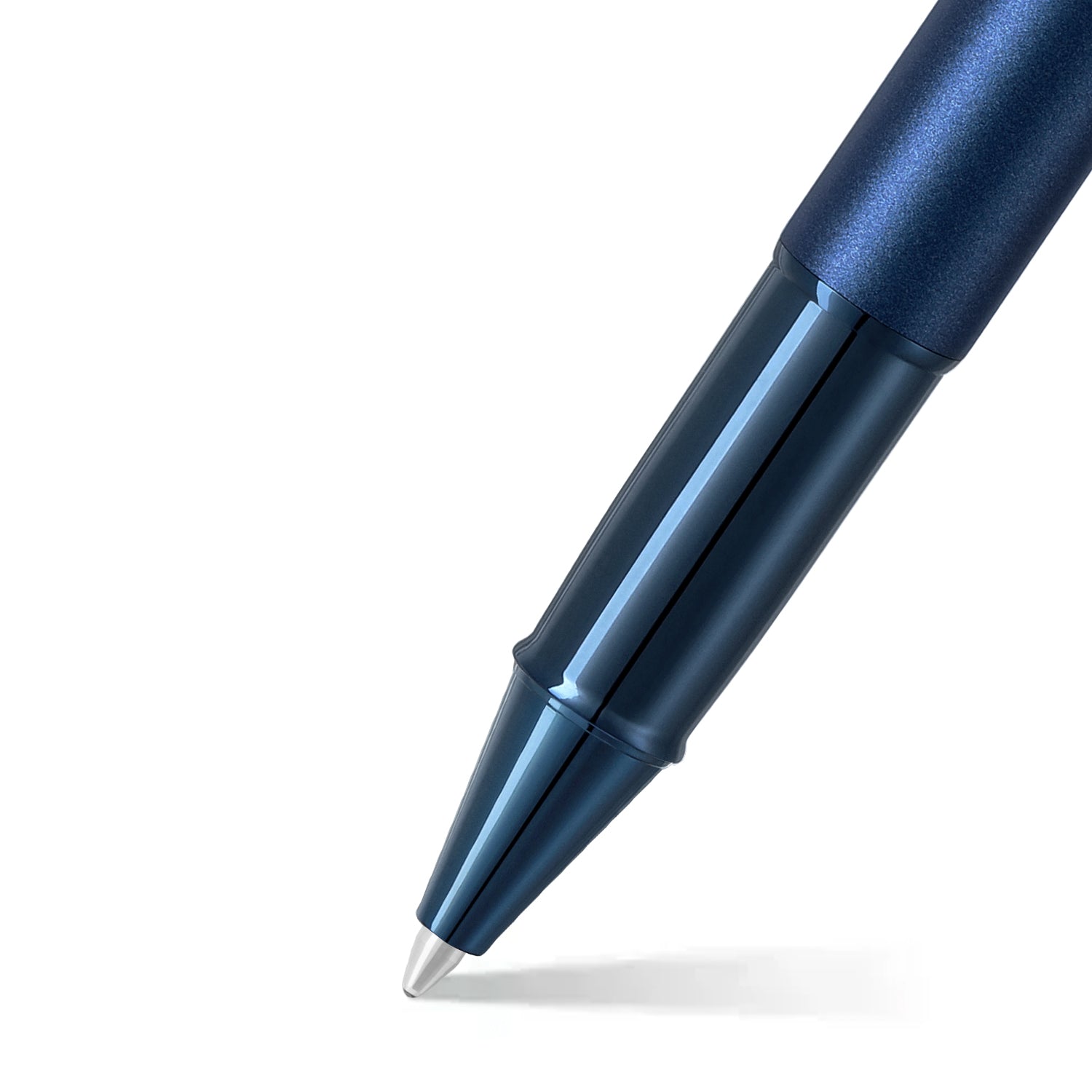 Sheaffer 100 9371 Satin Blue Rollerball Pen With PVD Blue Trim