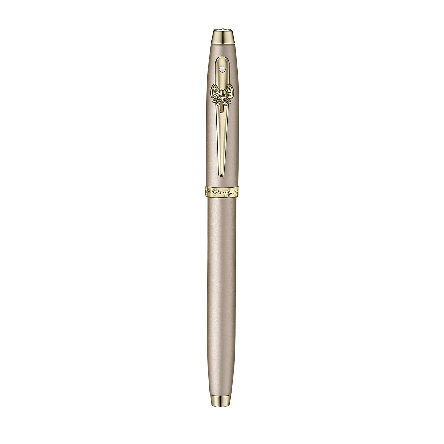 Sheaffer 100 EIP 9377 Champagne Gold Rollerball Pen with Champagne Gold Trims and Bow-Shaped Clip Emblem