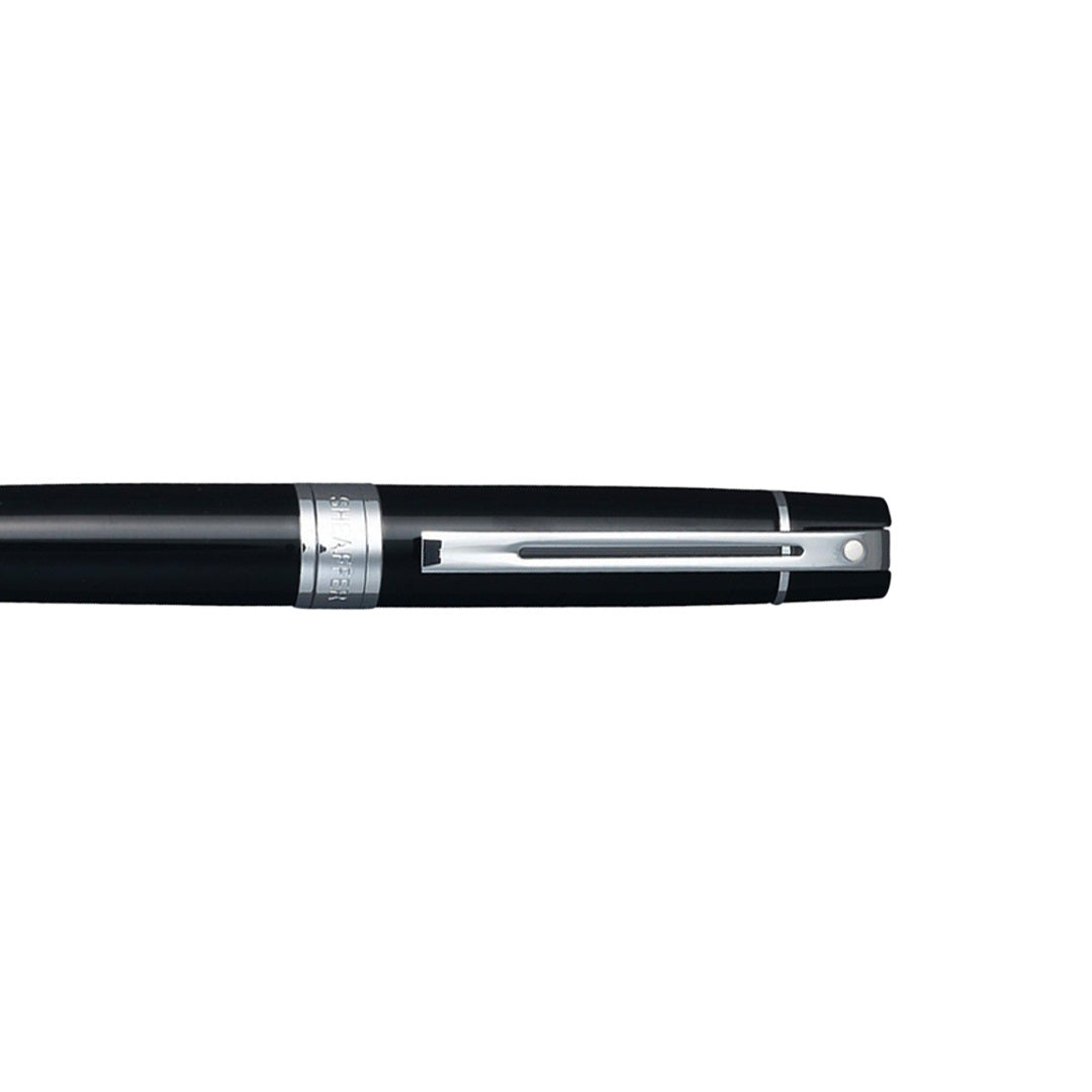 Sheaffer 300 9312 Glossy Black Ballpoint Pen With Chrome Trim
