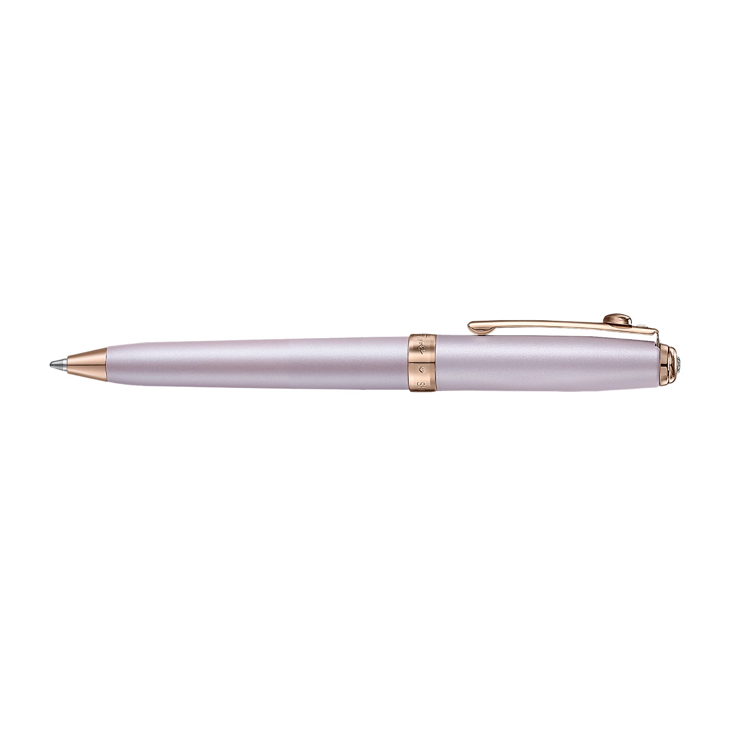 Sheaffer EIP Prelude Mini 9810 Pastel Pink and PVD Rose Gold Trims with Heart Emblem and Swarovski Crystal Ballpoint Pen