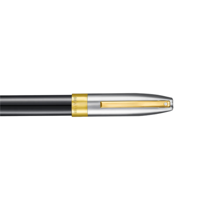 Sheaffer Legacy 9065 Glossy Black and Chrome Bi-color Rollerball Pen with 14K PVD Gold-Plated, Stainless Steel Trims