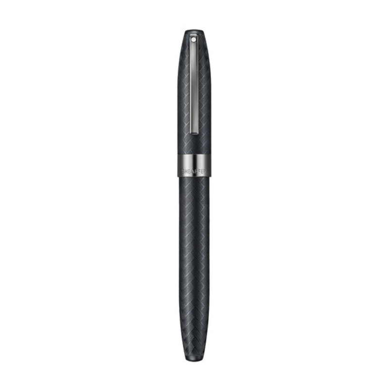 Sheaffer Legacy Chevron 9066 Matte Black Rollerball Pen with PVD Gunmetal Trims