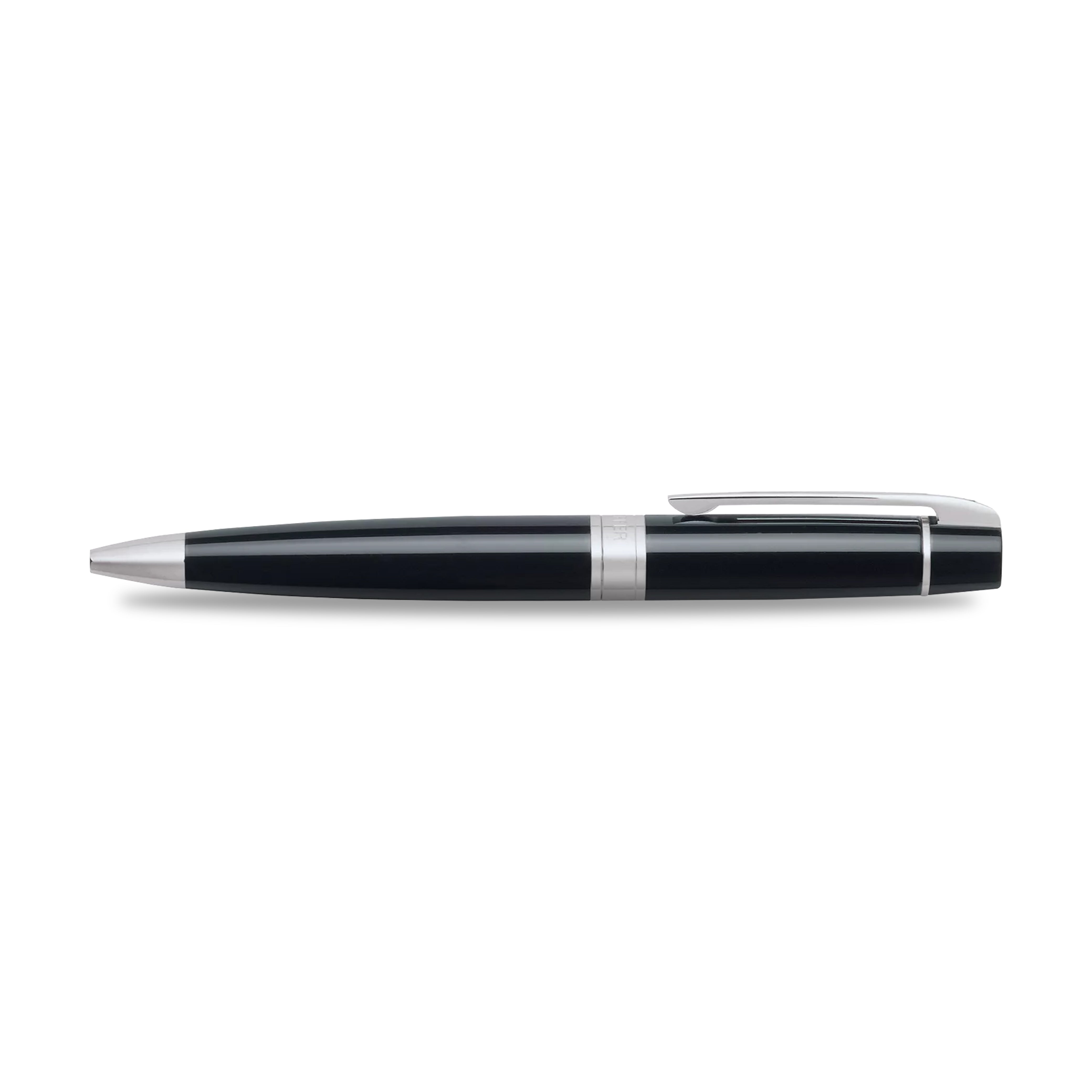 Sheaffer 300 9312 Glossy Black Ballpoint Pen With Chrome Trim