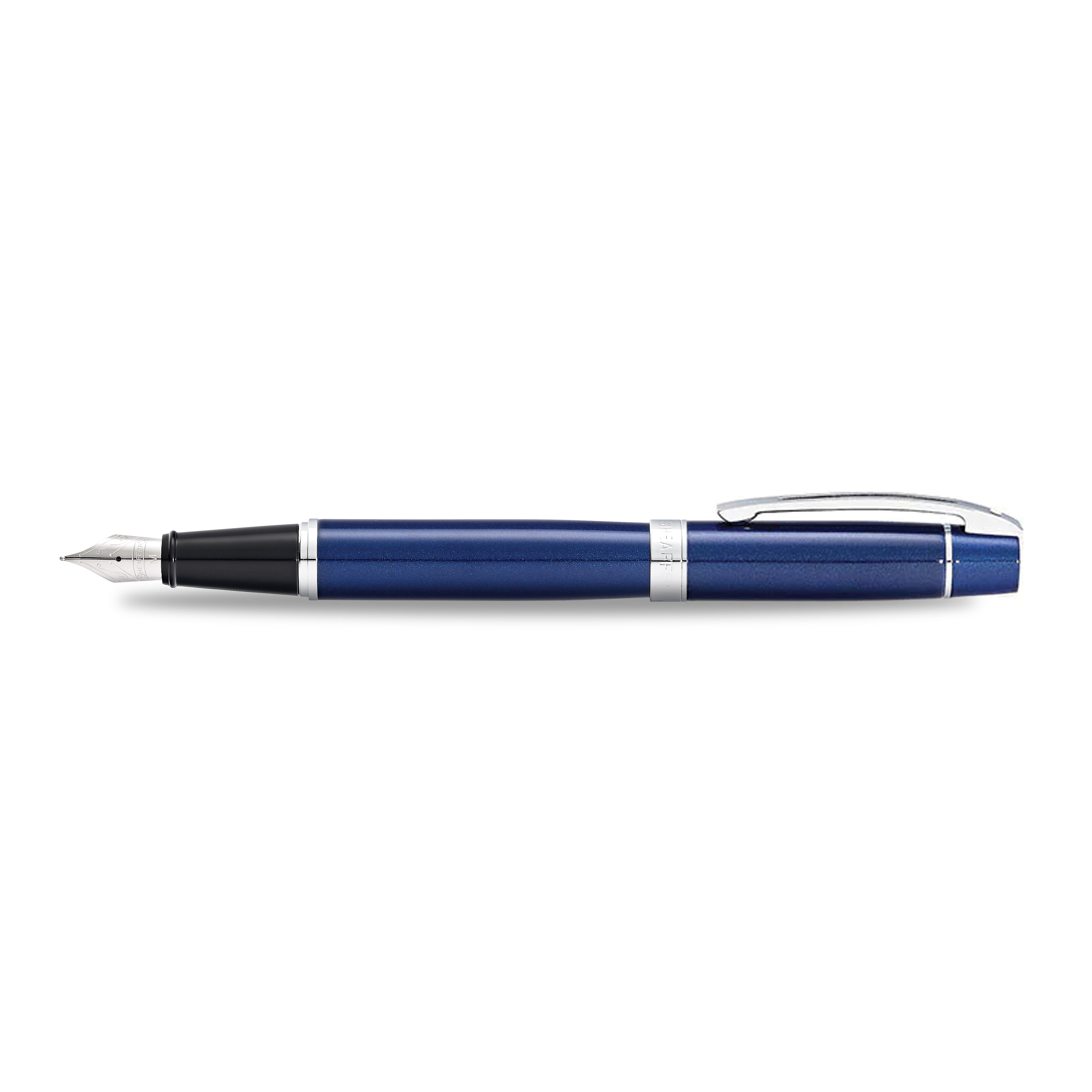 Sheaffer 300 Glossy Blue Fountain Pen With Chrome Trims