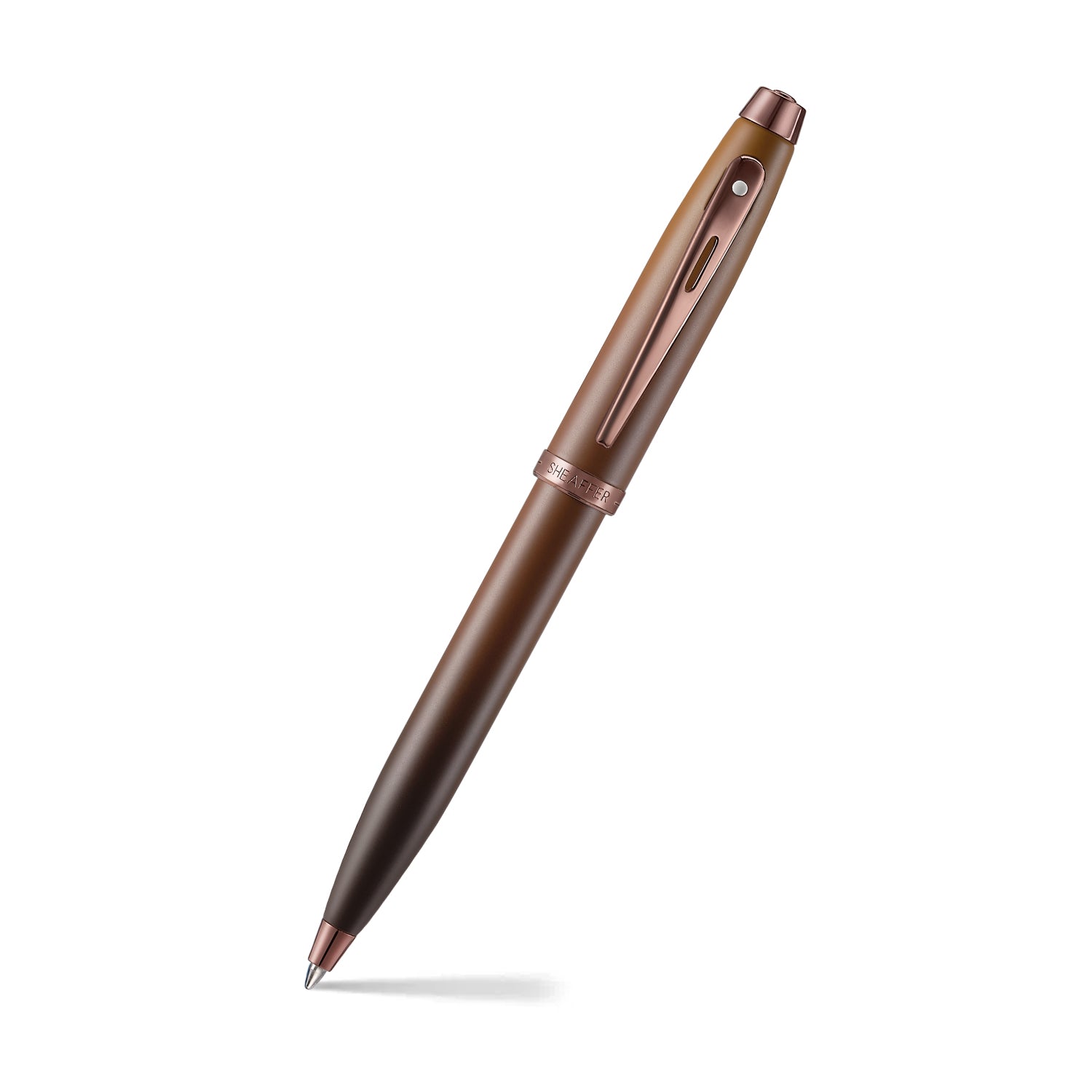 Sheaffer Gift Set ft. Coffee Edition 100 Ballpoint Pen with Regal Brown PVD Trims and Credit Card Holder