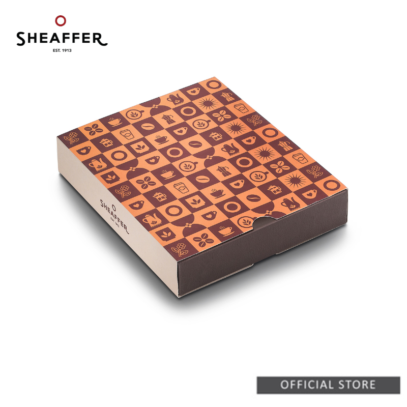 Sheaffer 100 9374 Coffee Edition Matt Brown Rollerball Pen + Small Notebook Set