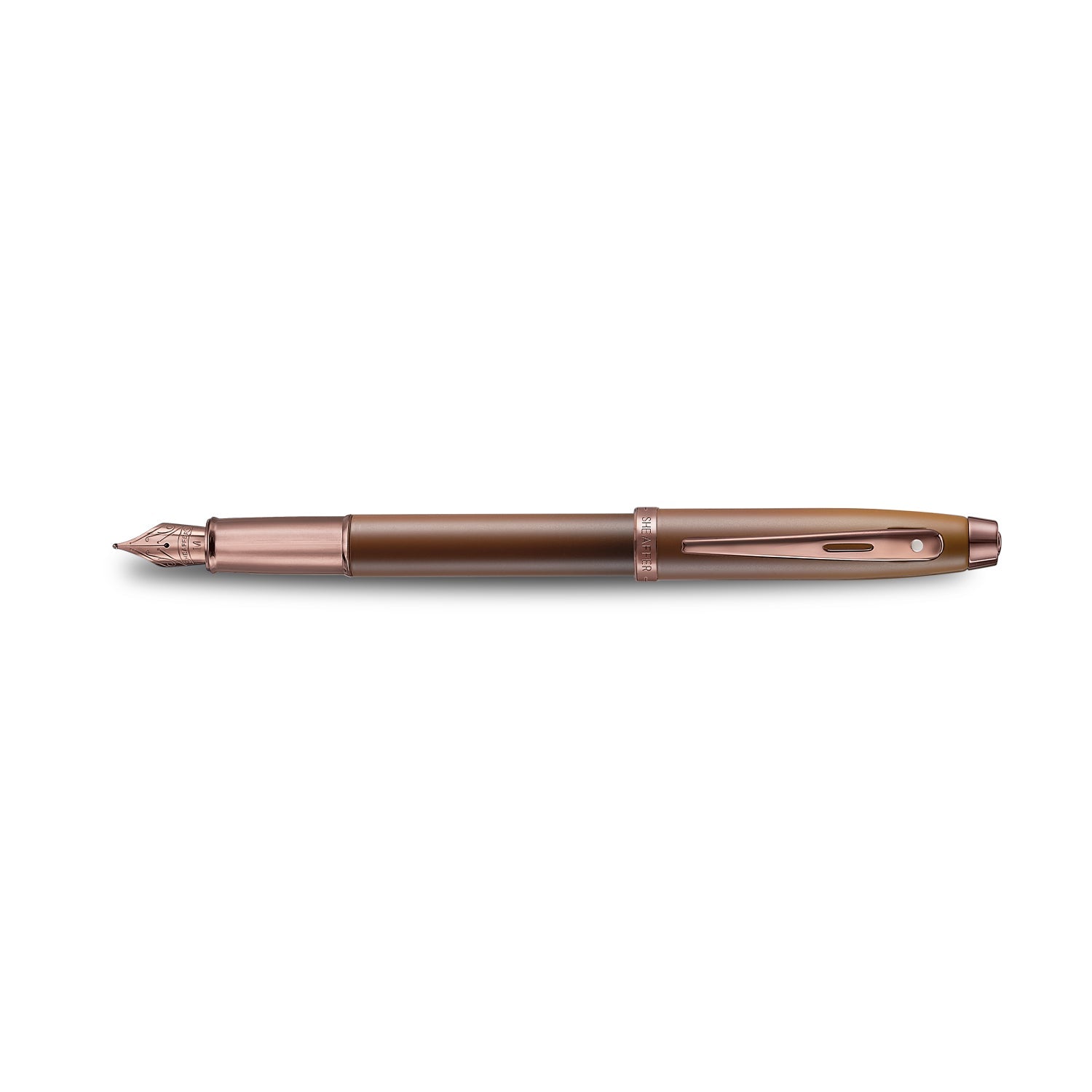Sheaffer 100 9374 Coffee Edition Matt Brown Fountain Pen with Regal Brown PVD Trims