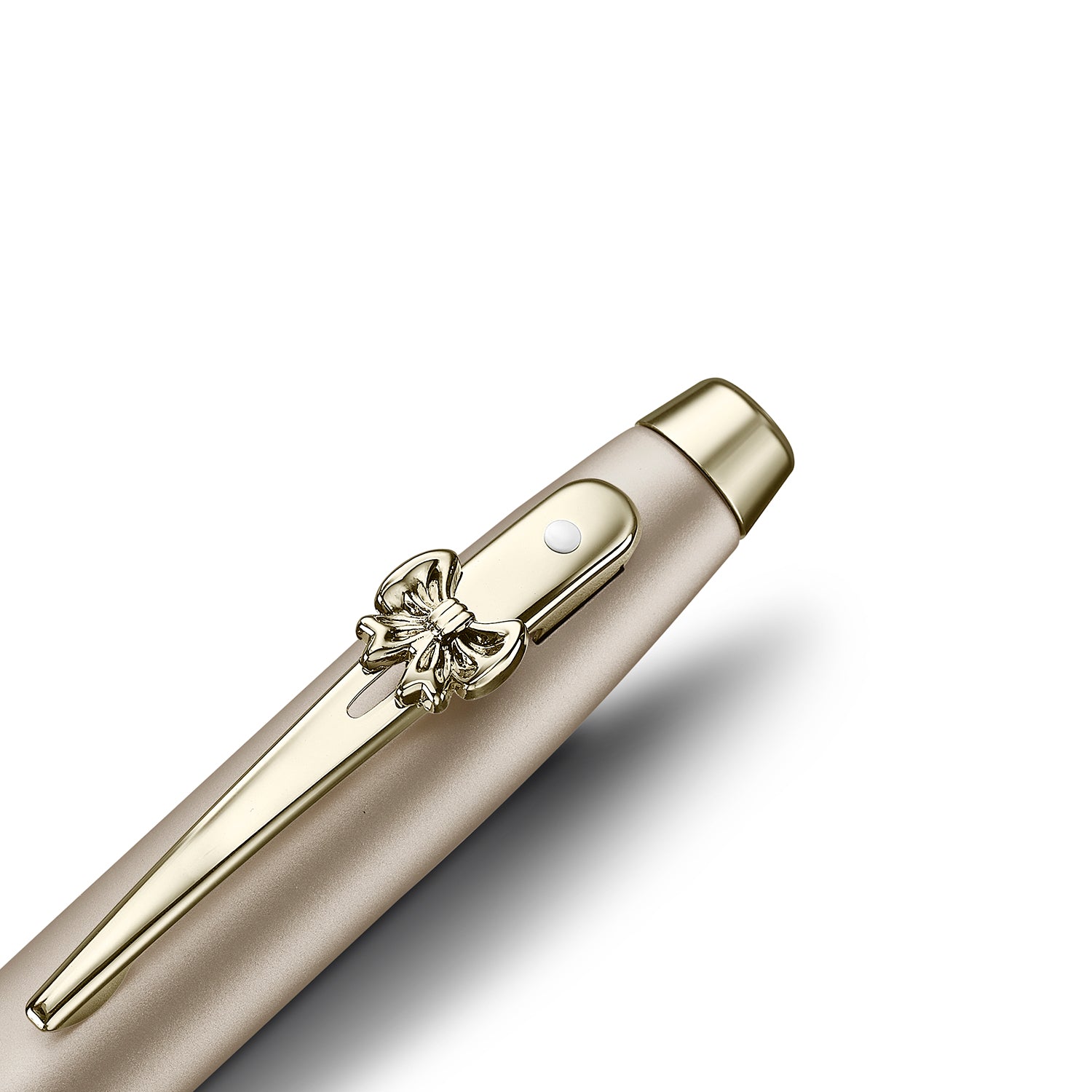 Sheaffer 100 EIP 9377 Champagne Gold Fountain Pen (Medium) with Champagne Gold Trims and Bow-Shaped Clip Emblem