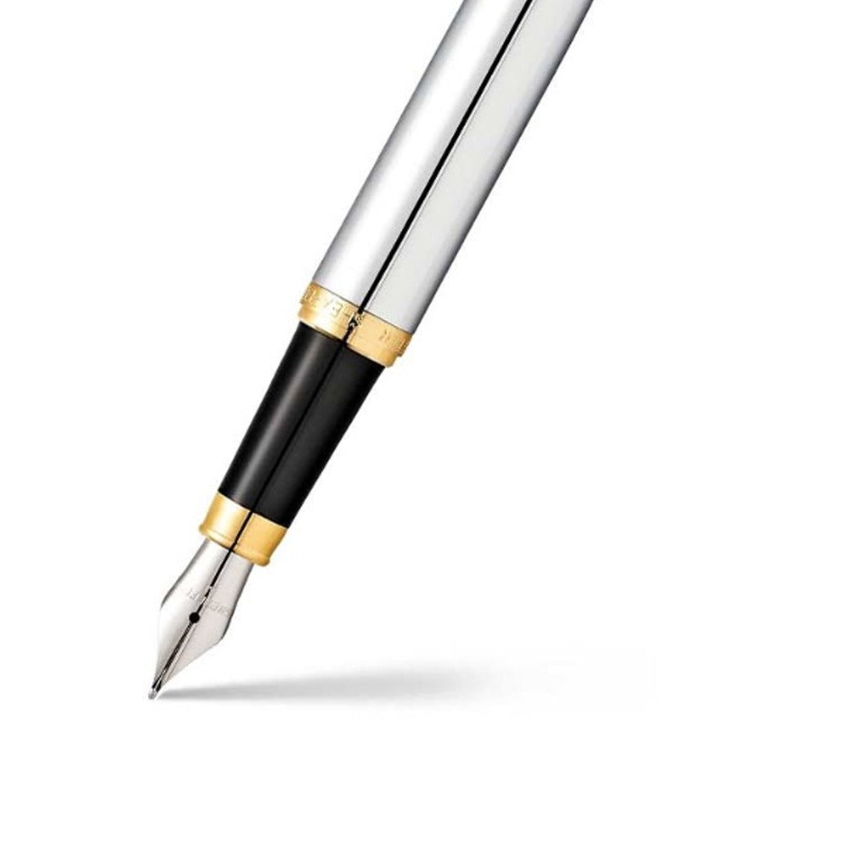 Sheaffer VFM Polished Chrome with Gold Trims Fountain Pen