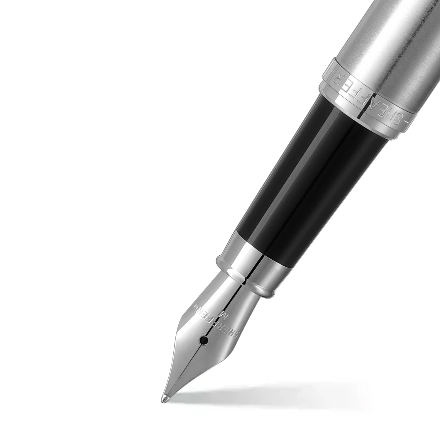 Sheaffer VFM 9426 Brushed Chrome Fountain Pen With Chrome Trim - Medium