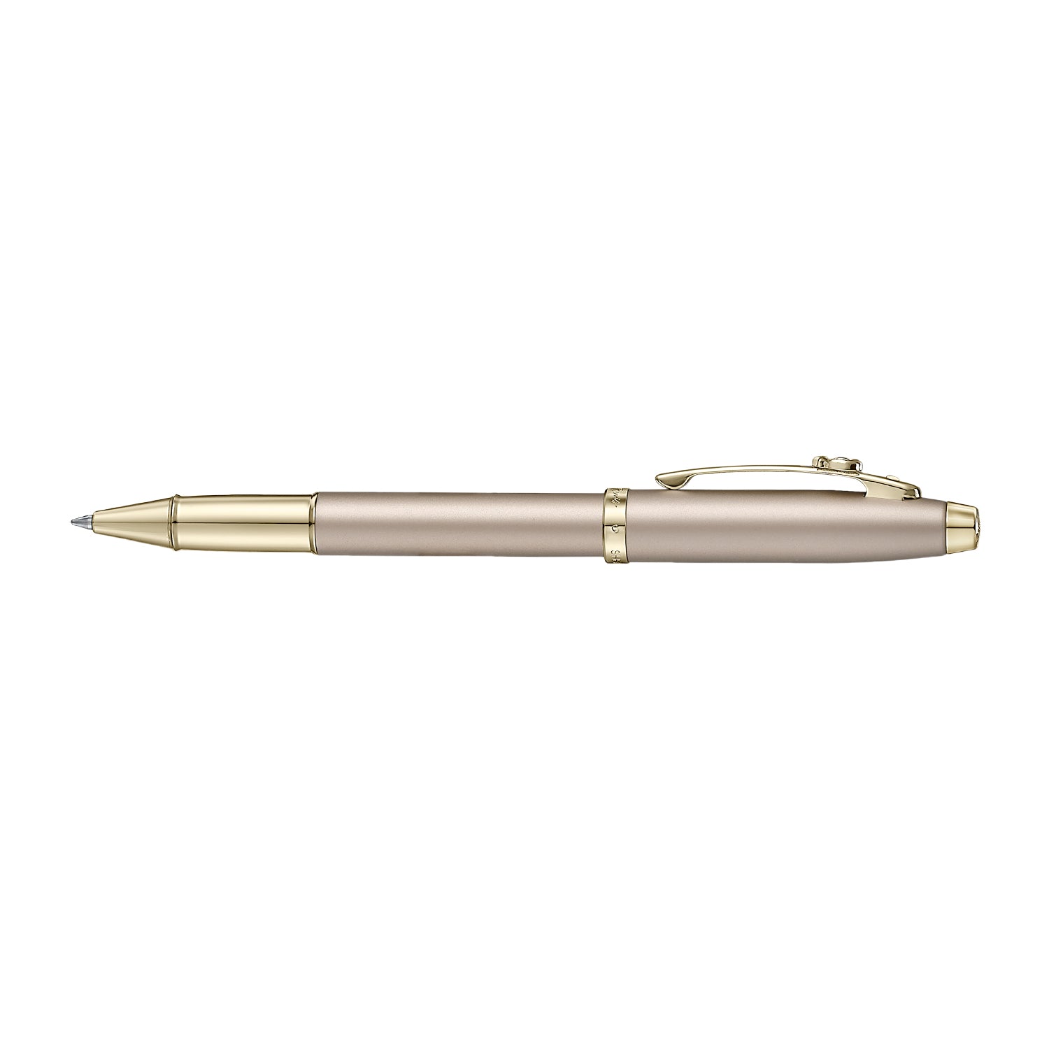 Sheaffer 100 EIP 9377 Champagne Gold Rollerball Pen with Champagne Gold Trims and Bow-Shaped Clip Emblem