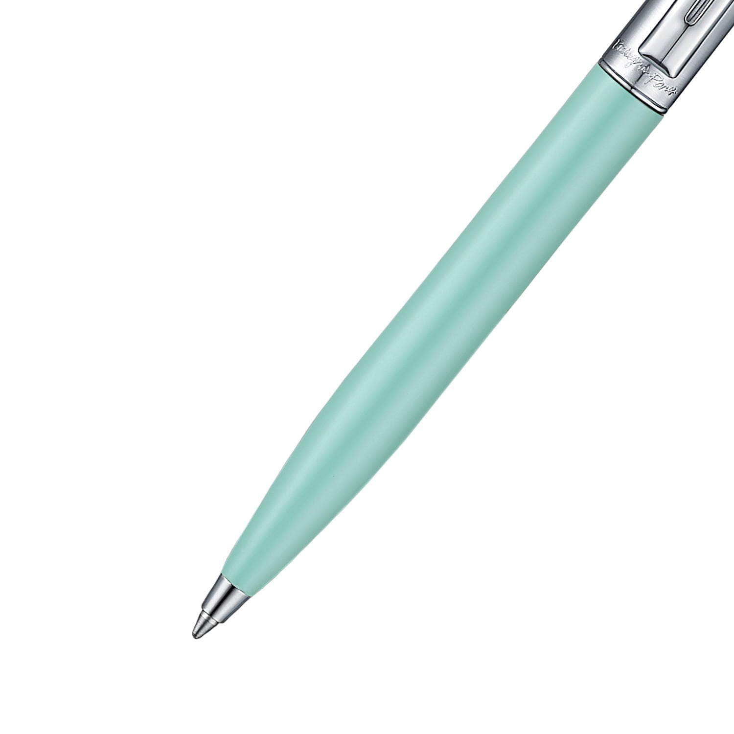 Sheaffer Sentinel EIP E321 Green Matte Finish Ballpoint Pen with Chrome-Plated Trims and Heart-Shaped Clip Emblem