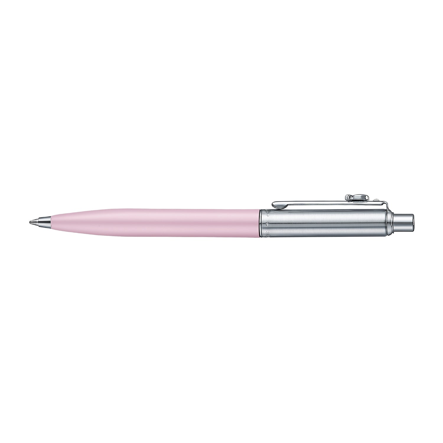 Sheaffer Sentinel EIP E321 Pink Matte Finish Ballpoint Pen with Chrome-Plated Trims and Bow-Shaped Clip Emblem