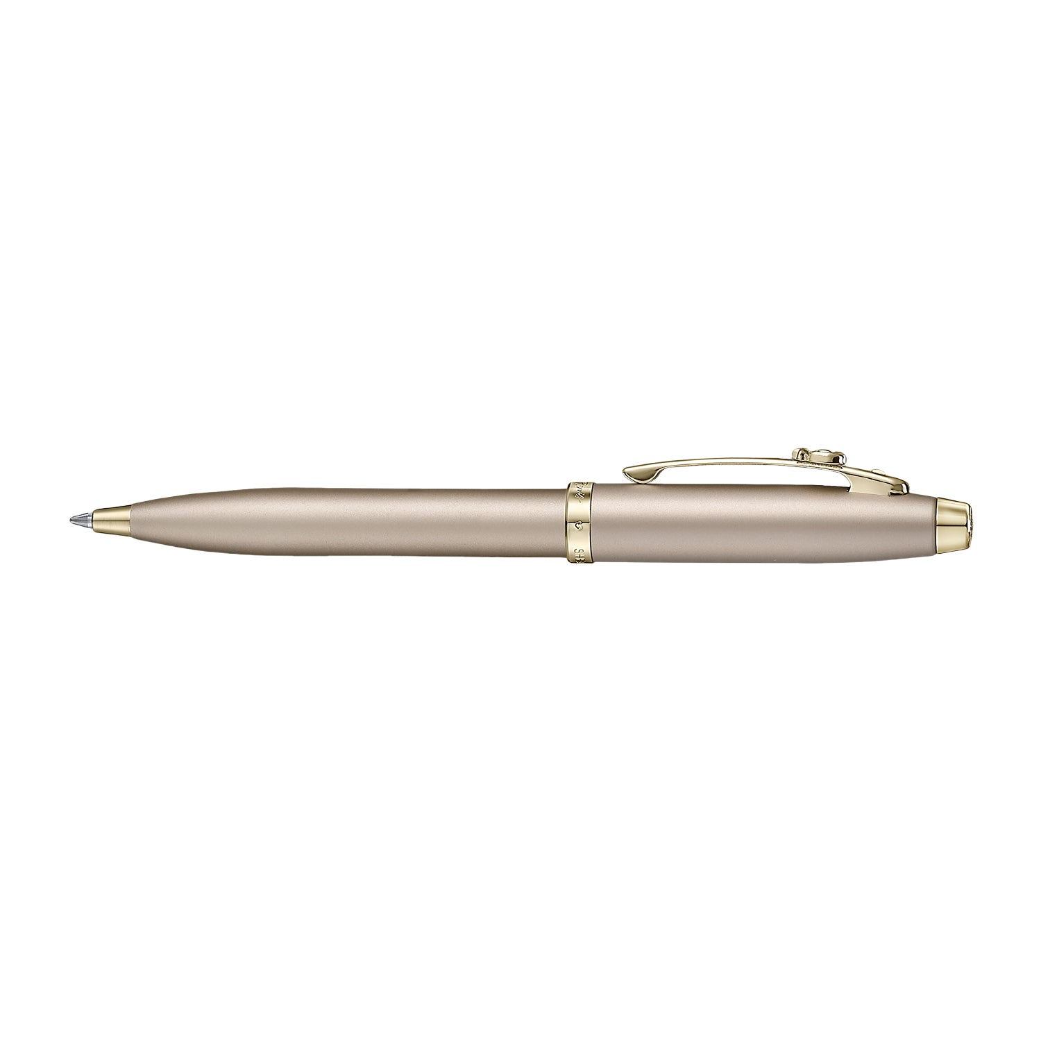 Sheaffer 100 EIP 9377 Champagne Gold Ballpoint Pen with Champagne Gold Trims and Bow-Shaped Clip Emblem