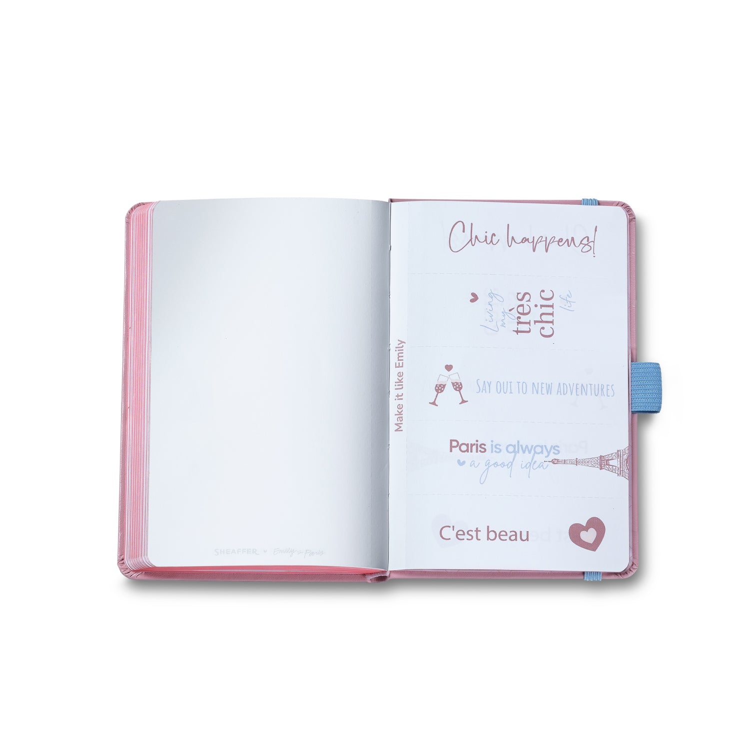 Sheaffer Emily in Paris Sentinel 321 Pink Matte Finish Ballpoint Pen with Chrome Trims and Small Hardbound Notebook Gift Set