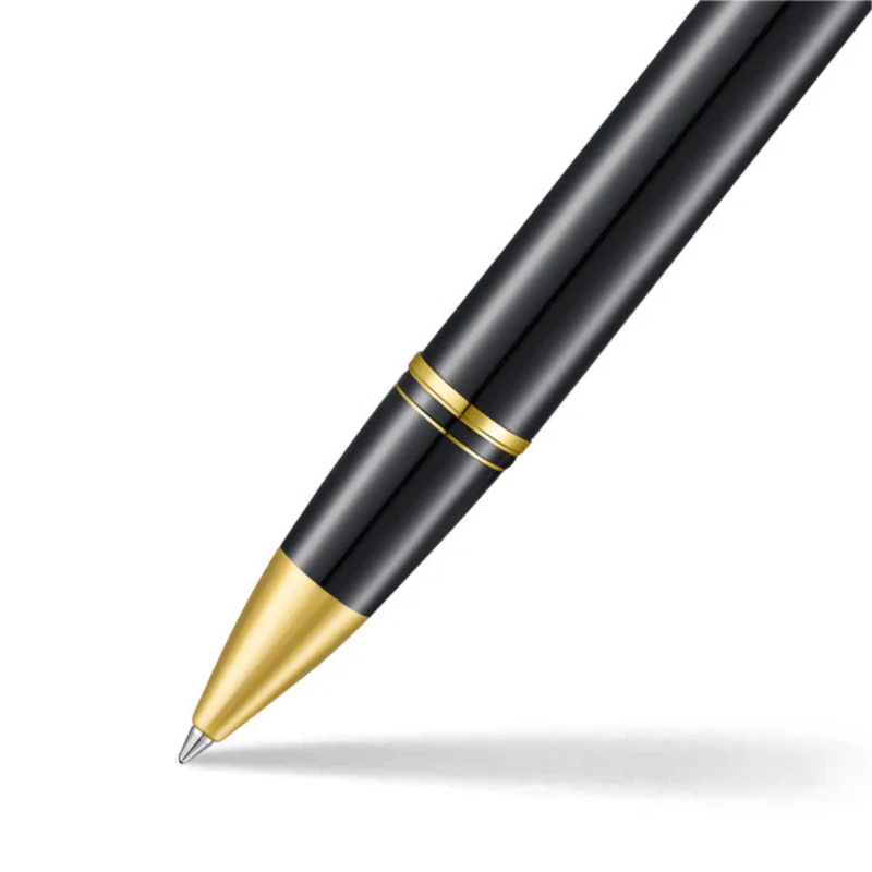 Sheaffer Legacy 9065 Glossy Black and Chrome Bi-color Rollerball Pen with 14K PVD Gold-Plated, Stainless Steel Trims