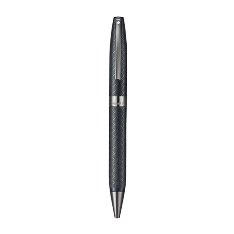 Sheaffer Legacy Chevron 9066 Matte Black Ballpoint Pen with PVD Gunmetal Trims