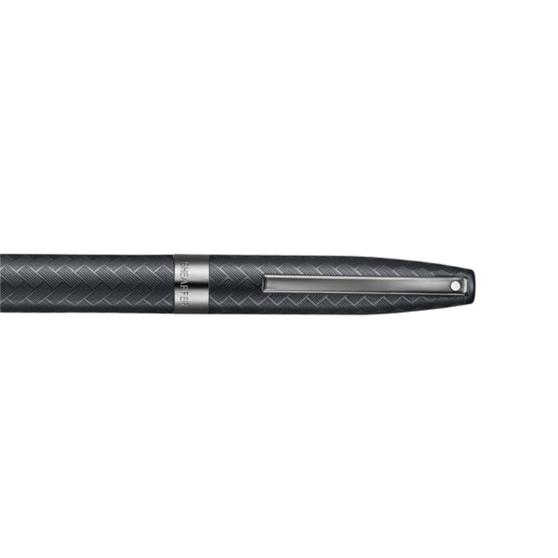 Sheaffer Legacy Chevron 9066 Matte Black Ballpoint Pen with PVD Gunmetal Trims