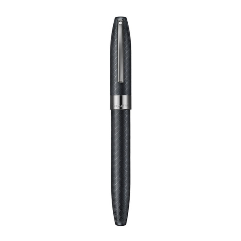 Sheaffer Legacy Chevron 9066 Matte Black Fountain Pen with PVD Gunmetal Inlaid Nib and Trims