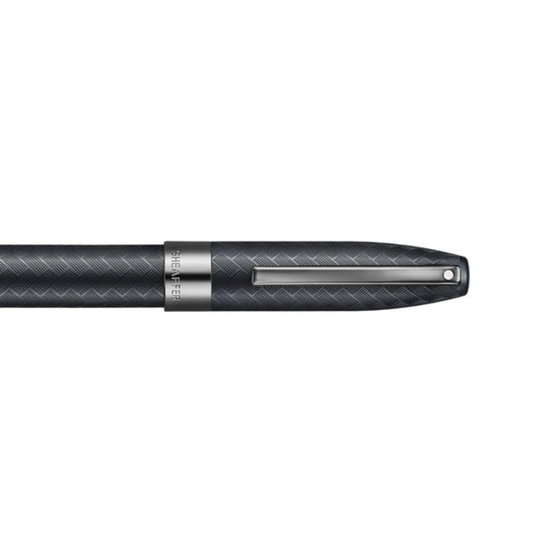 Sheaffer Legacy Chevron 9066 Matte Black Fountain Pen with PVD Gunmetal Inlaid Nib and Trims