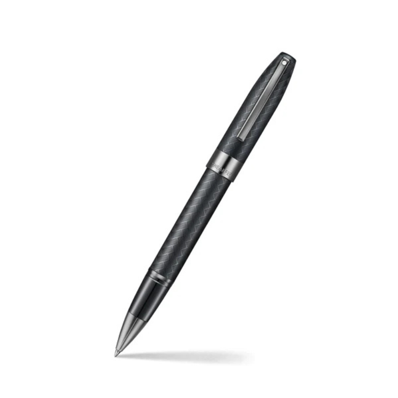Sheaffer Legacy Chevron 9066 Matte Black Rollerball Pen with PVD Gunmetal Trims