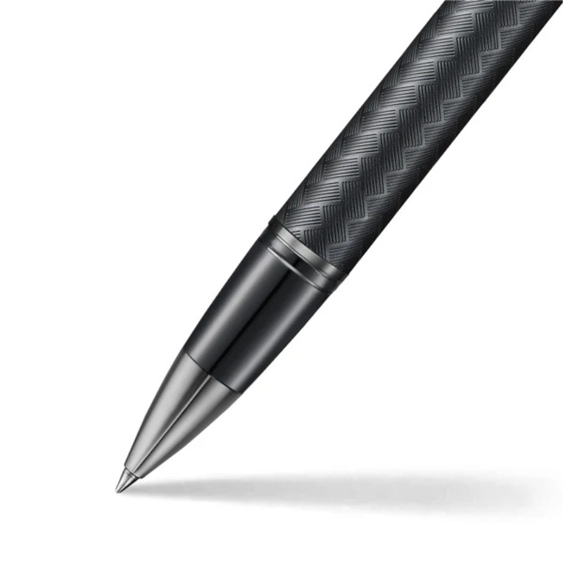 Sheaffer Legacy Chevron 9066 Matte Black Rollerball Pen with PVD Gunmetal Trims