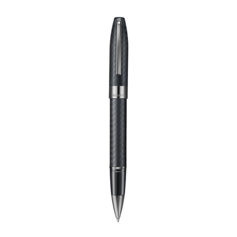 Sheaffer Legacy Chevron 9066 Matte Black Rollerball Pen with PVD Gunmetal Trims