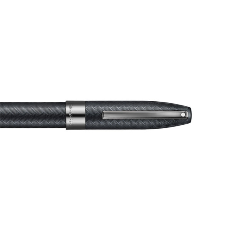 Sheaffer Legacy Chevron 9066 Matte Black Rollerball Pen with PVD Gunmetal Trims