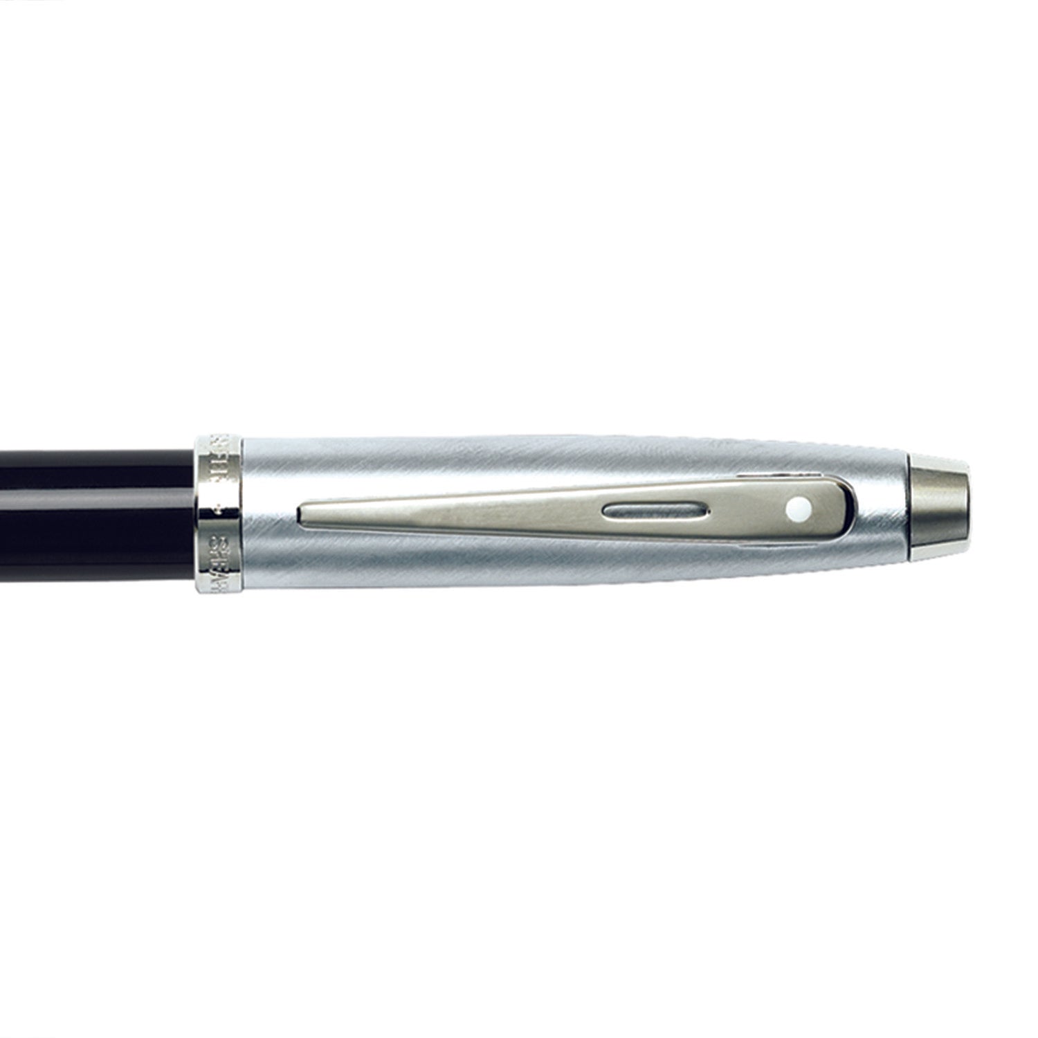 Sheaffer 100 Black and Chrome Fountain Pen With Chrome Trims - Fine