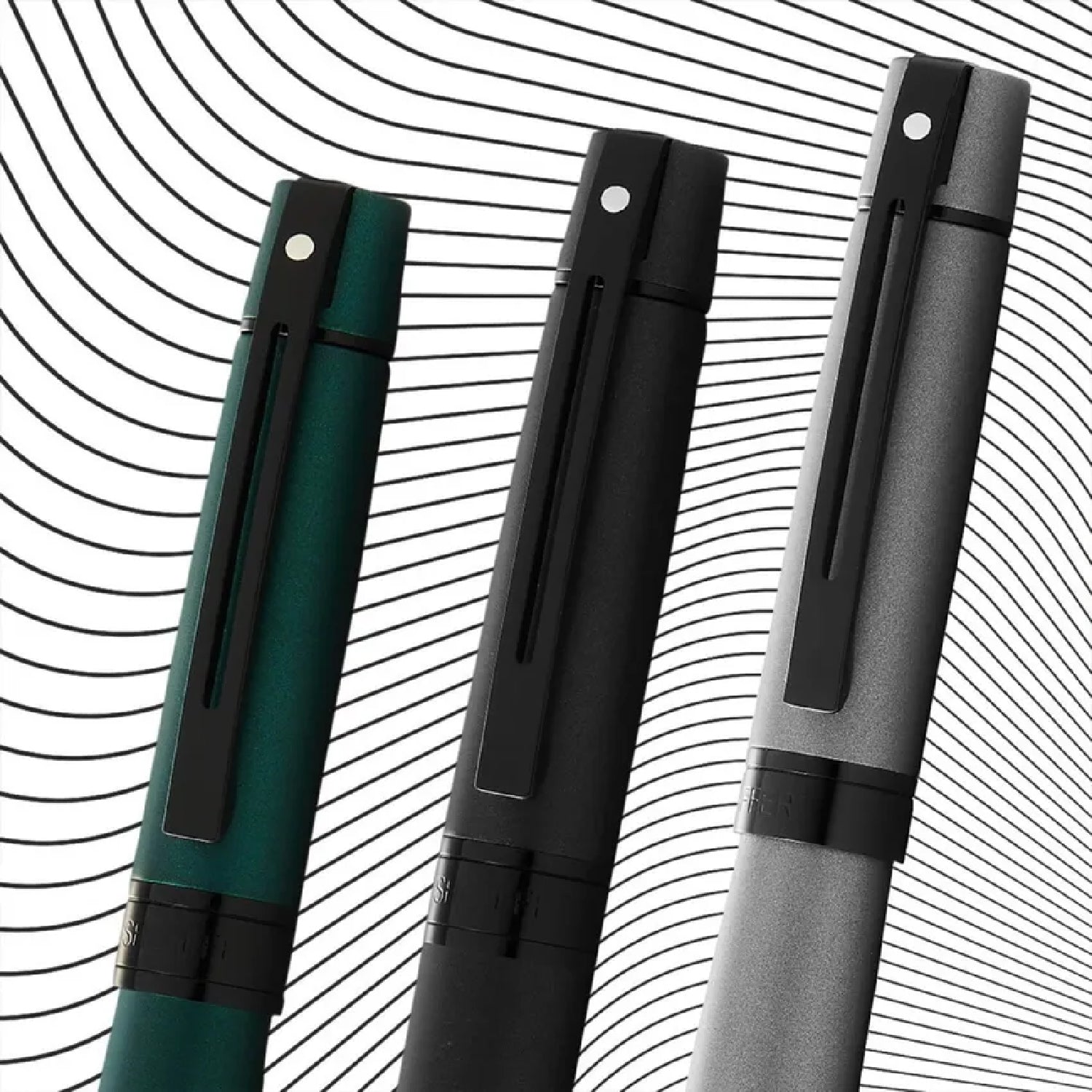 Sheaffer 300 Matte Gray Rollerball Pen With Black Trims