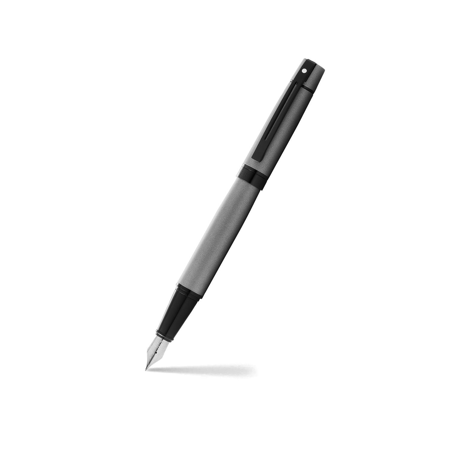 Sheaffer 300 Matte Gray Fountain Pen With Black Trims