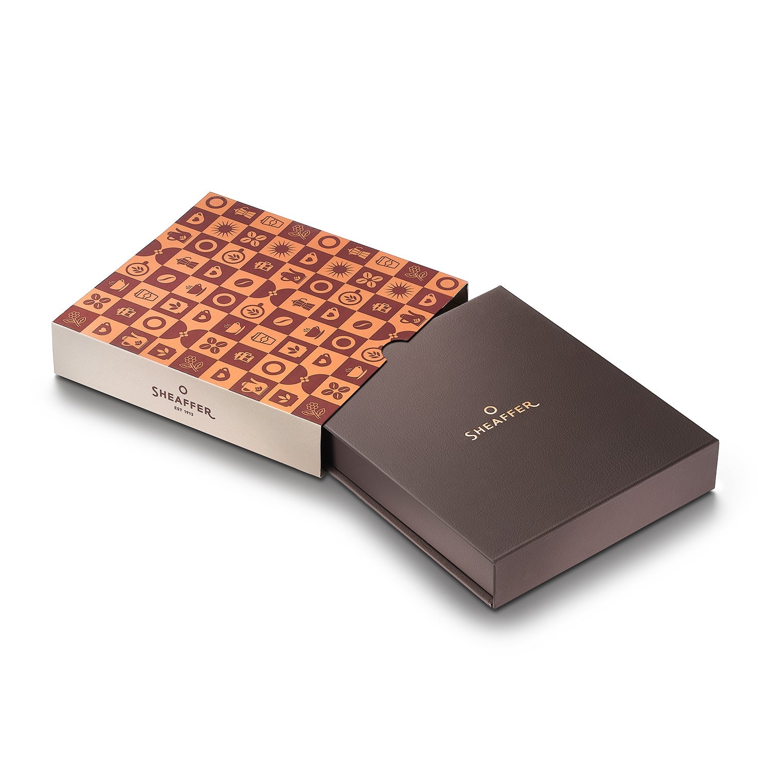 Sheaffer Gift Set ft. Coffee Edition VFM Ballpoint Pen with Regal Brown PVD Trims and Credit Card Holder