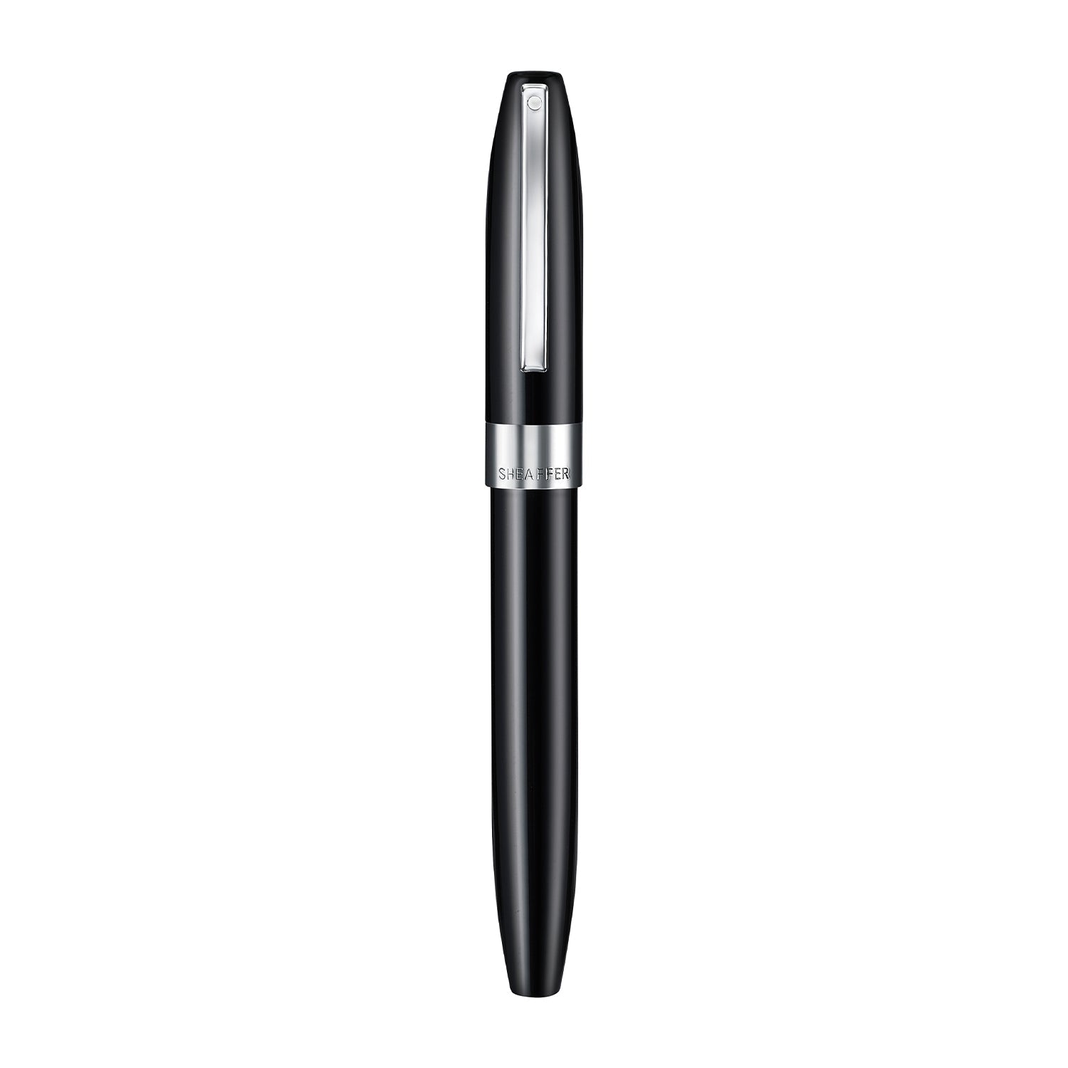 Sheaffer Legacy 9064 Glossy Black Inlaid Nib Fountain Pen (Medium) with Chrome-Plated Trims