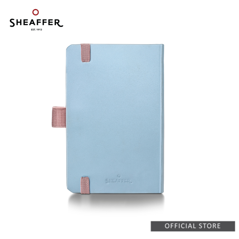 Sheaffer 100 9376 Blue and Pink Expressions Pearlised Gradient with Chrome Trims Ballpoint Pen Giftset with Metallic Silver Small Notebook